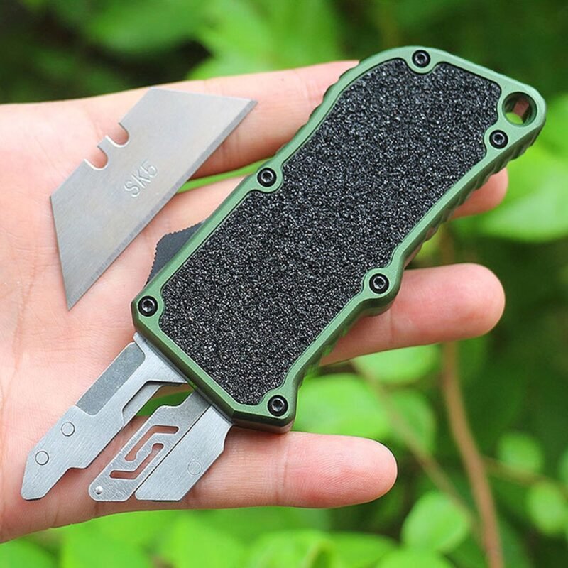 Utility knives，5pcs blades survival pocket knife paper box cutter portable diy stationery hand tools multitool - utility knives top knives