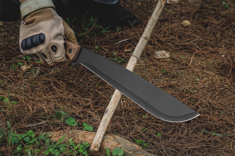 Machete long，12 inch blade knife，stainless steel fixed blade knives with wooden handle - machete long,12 inch blade knife top knives