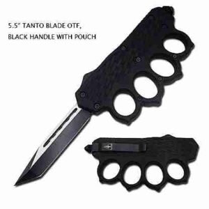 knuckle Trench Knife Spring straight out automatic otf assisting out the front spring knife Blade Tactical Brass Aluminum Combat Military Camping Survival Tool