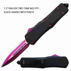 Pink Blade Double Edge Multifunctional Camping Otf Knife