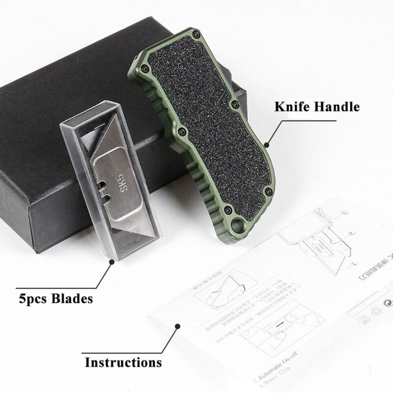 Utility knives，5pcs blades survival pocket knife paper box cutter portable diy stationery hand tools multitool - utility knives top knives