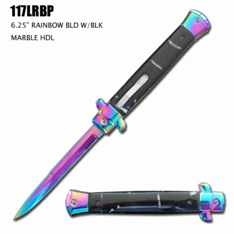 11 ITALIAN STILETTO OTF DOUBLE ACTION KNIVES/Color blade