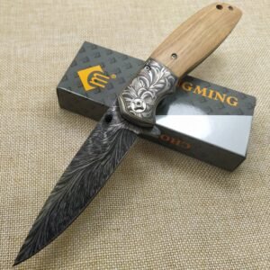 8.6 Folding Knife Hunting Knife Survival Camping Pocket Knife Portable Outdoor Knife Tactical Knives Damascus Knife Tool