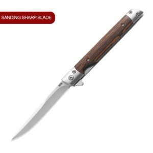 Damascus Pattern Folding Knife With Holster Outdoor Hunting Self-Defense High Hardness Camping Survival Knife поварской нож - TypeA Pointed 1
