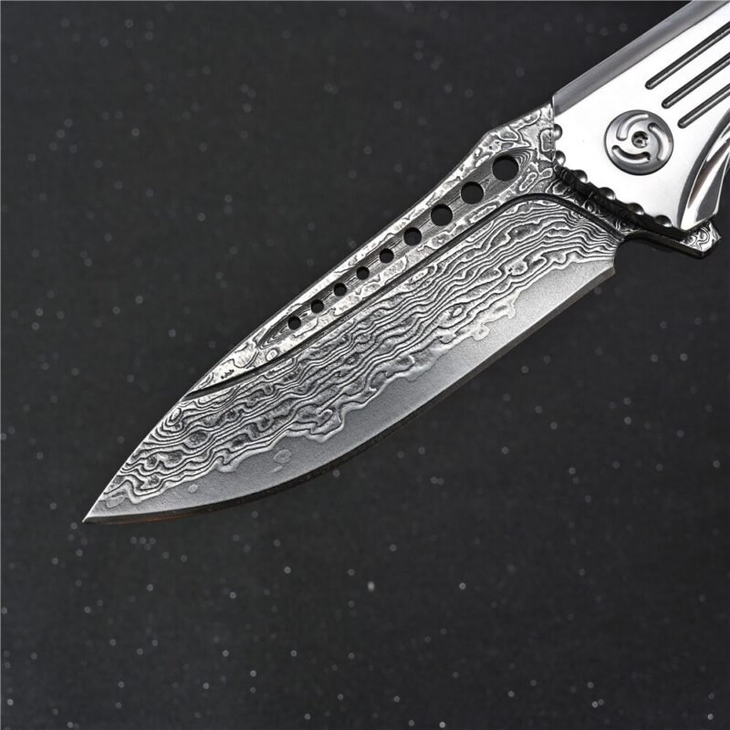 Outdoor Camping EDC Hand Tool Self Defense Utility Pocket Knives Tactical Survival Hunting Folding Knife Damascus - Image 4