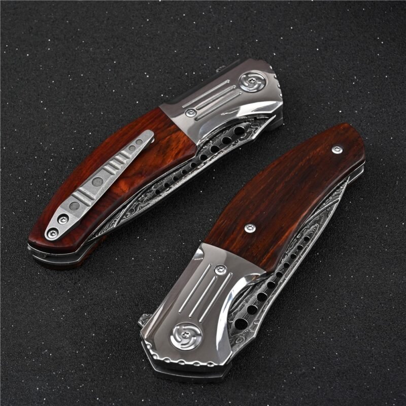 Outdoor Camping EDC Hand Tool Self Defense Utility Pocket Knives Tactical Survival Hunting Folding Knife Damascus - Image 6