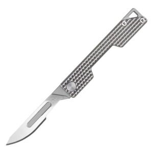 J100 Titanium Alloy Replaceable blade knife EDC Medical Knife Folding Knife With 10pcs NO.24 Blades
