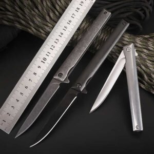 Professional Stainless Steel Portable Outdoor Folding Pocket Knife With Steel Handle